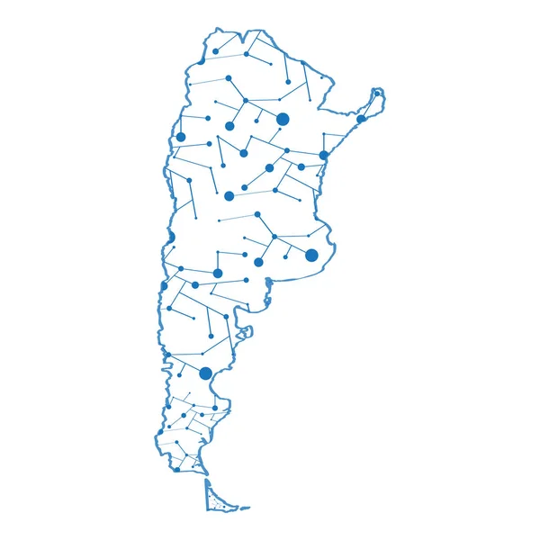 Изолированная карта Аргентины — стоковый вектор