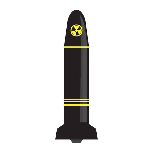 Ícone de míssil nuclear isolado —  Vetores de Stock