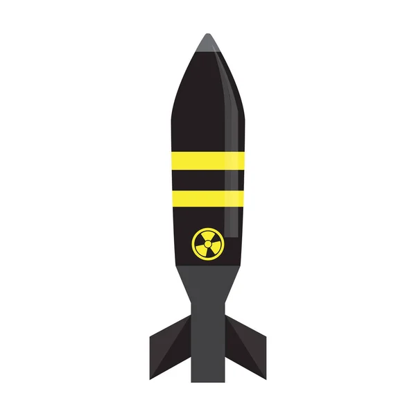 Ícone de míssil nuclear isolado —  Vetores de Stock