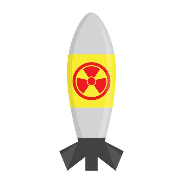 Ikona na białym tle rakiet atomowych — Wektor stockowy