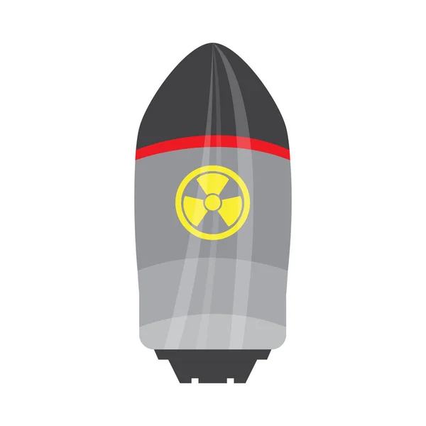 Icona del missile nucleare isolato — Vettoriale Stock
