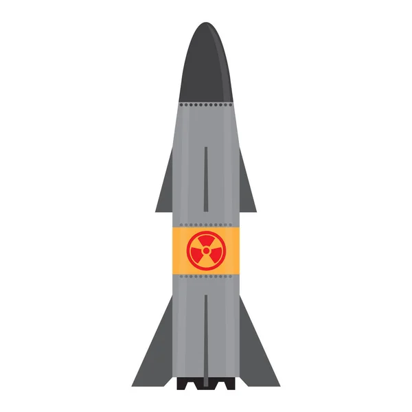 Ícone de míssil nuclear isolado —  Vetores de Stock