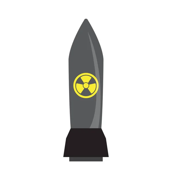 Isolated nuclear missile icon — Stock Vector