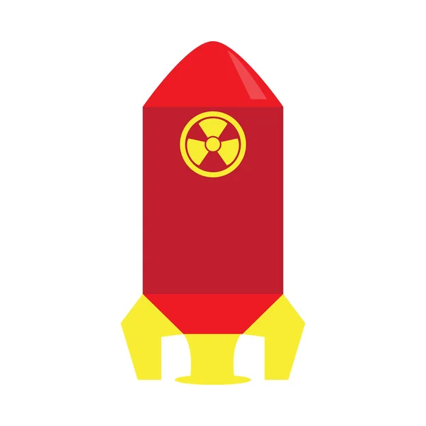 Ícone de míssil nuclear isolado —  Vetores de Stock