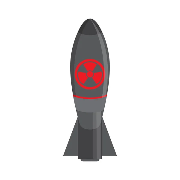 Ikona na białym tle rakiet atomowych — Wektor stockowy