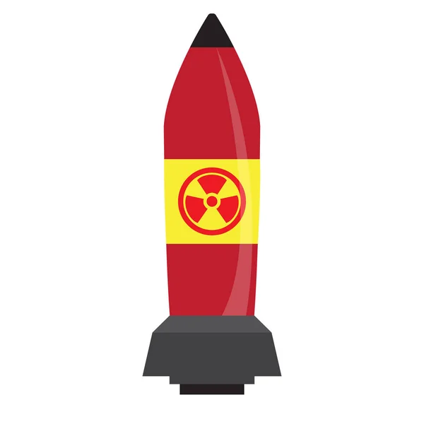 Geïsoleerde nucleaire raket pictogram — Stockvector