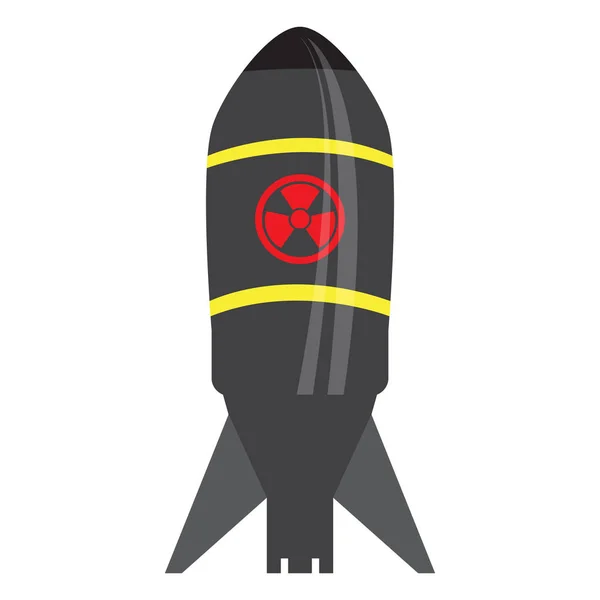 Εικονίδιο απομονωμένες πυρηνικών πυραύλων — Διανυσματικό Αρχείο