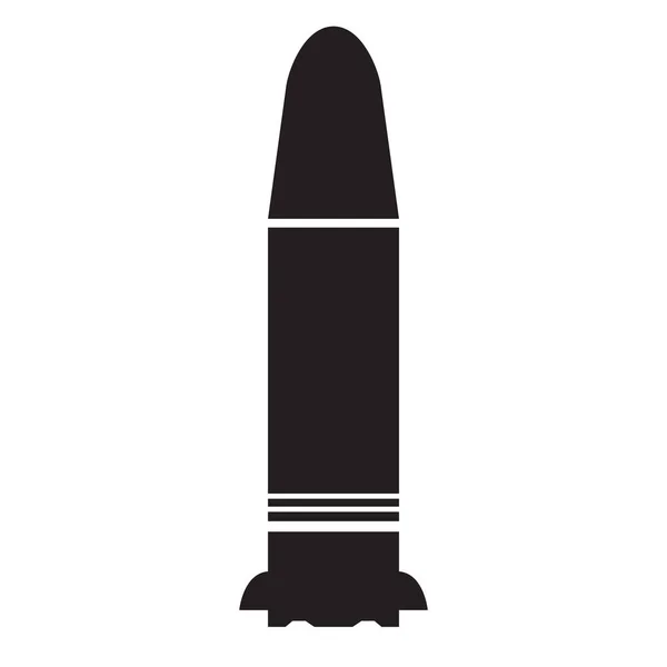 Изолированная икона ядерной ракеты — стоковый вектор