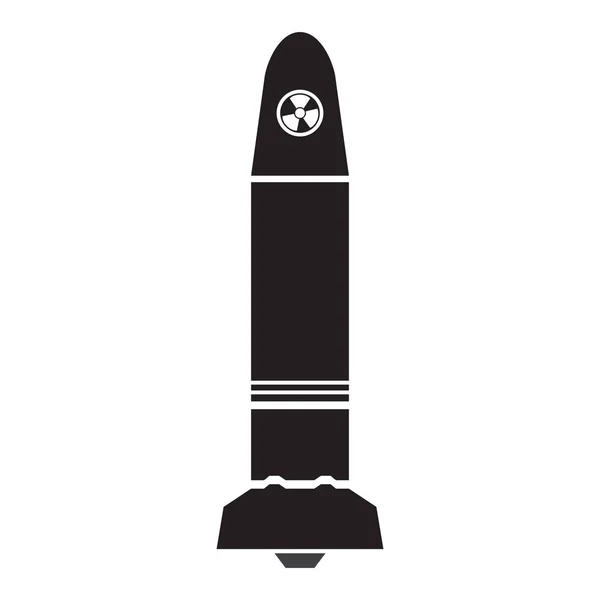 孤立的核导弹图标 — 图库矢量图片