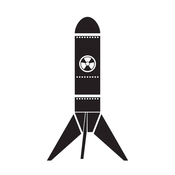 Isolated nuclear missile icon — Stock Vector