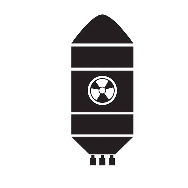 Ícone de míssil nuclear isolado —  Vetores de Stock