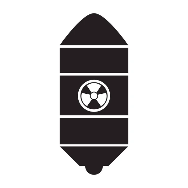 Geïsoleerde nucleaire raket pictogram — Stockvector