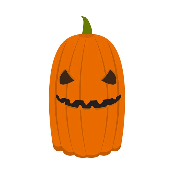 Citrouille d'Halloween heureuse isolée — Image vectorielle