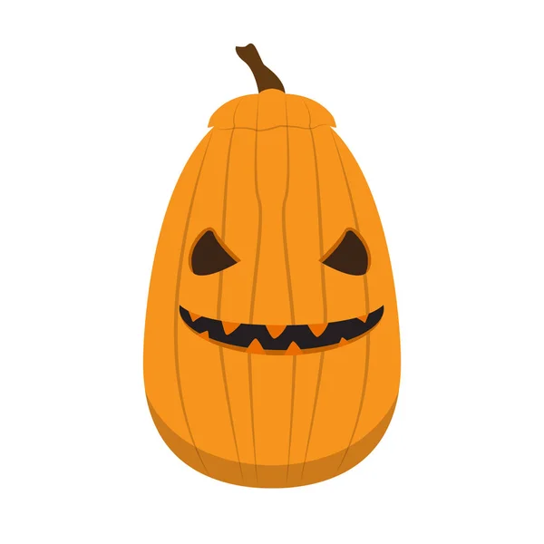 Vereinzelt glücklicher Halloween-Kürbis — Stockvektor