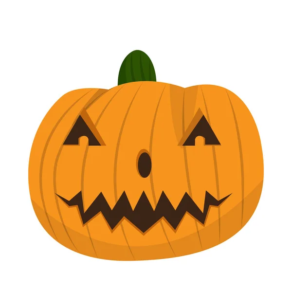 Calabaza de halloween feliz aislada — Vector de stock