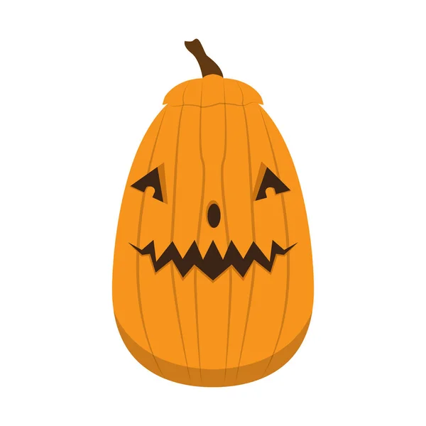 Citrouille d'Halloween heureuse isolée — Image vectorielle