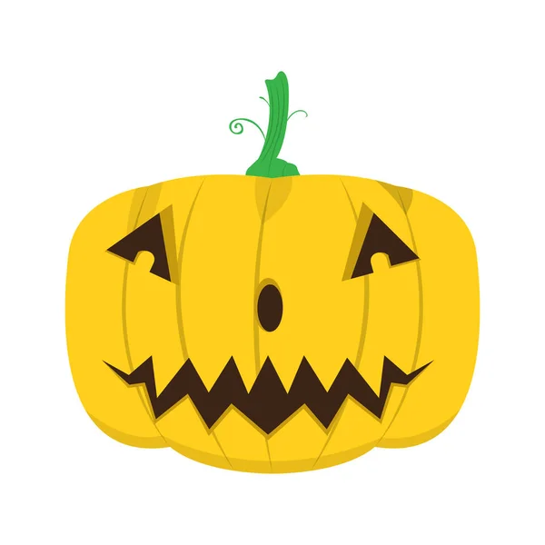 Citrouille d'Halloween heureuse isolée — Image vectorielle