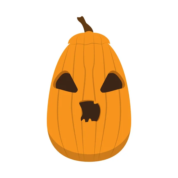 Citrouille d'Halloween fantasmagorique isolée — Image vectorielle