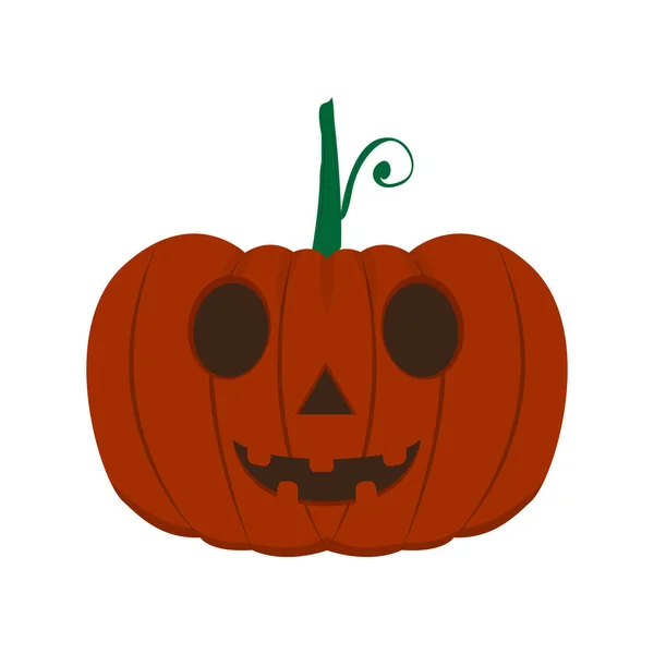 Citrouille d'Halloween heureuse isolée — Image vectorielle