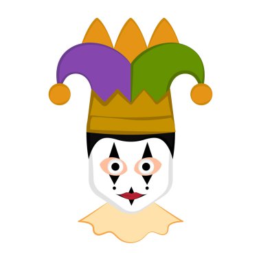 Mardi gras süsler ile izole avatar