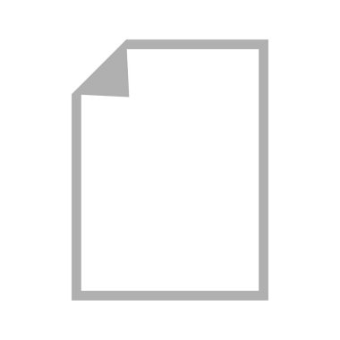 İzole boş kağıt simgesi