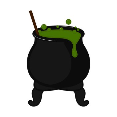 İzole halloween cadı kazanı simgesi