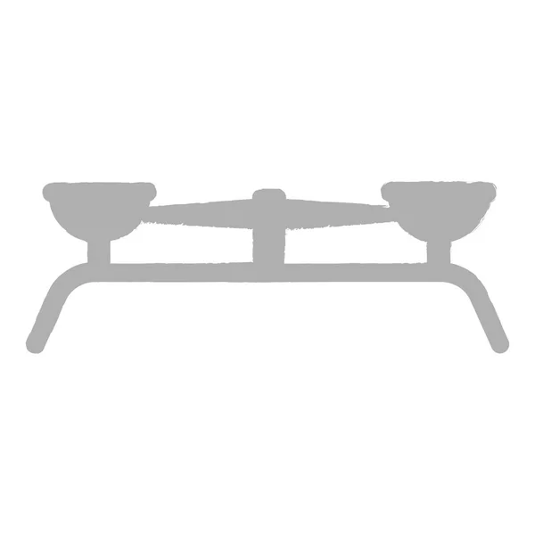 Isolée icône de balance des gris — Image vectorielle