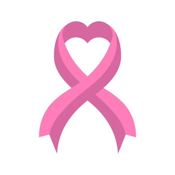 Pink ribbon. Breast cancer awareness symbol — Stock Vector