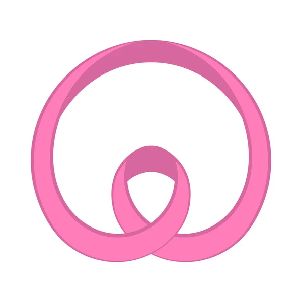 粉红丝带。乳房癌认识符号 — 图库矢量图片