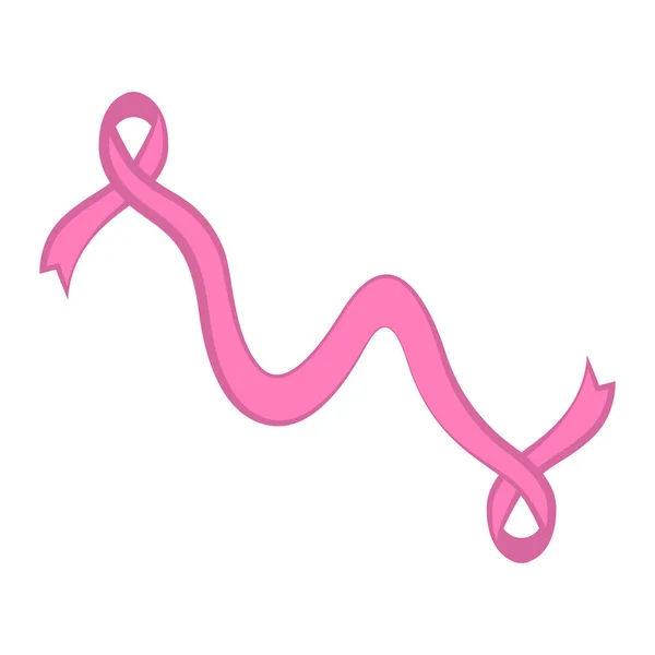 Růžová stužka. Symbol povědomí rakoviny prsu — Stockový vektor