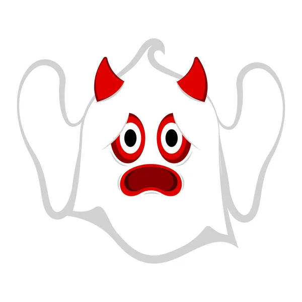 Isolato carino halloween demone fantasma — Vettoriale Stock