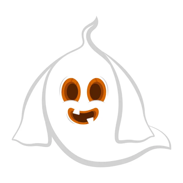 Fantasma de Halloween lindo aislado — Archivo Imágenes Vectoriales