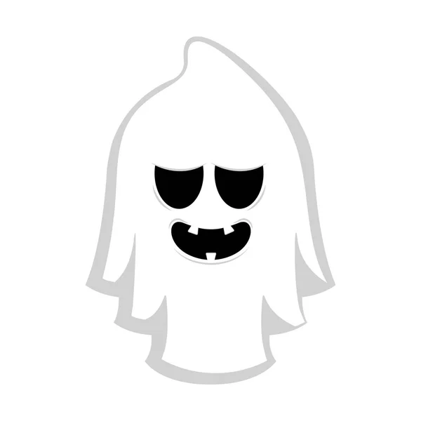 Geïsoleerde cute halloween ghost — Stockvector