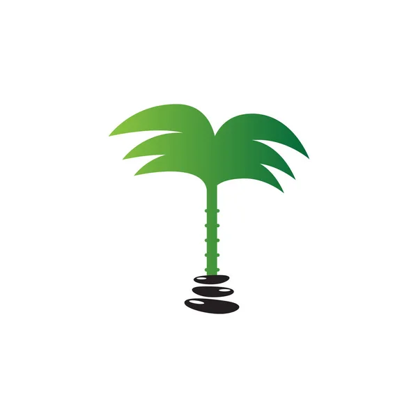 Geïsoleerde palm tree symbool. Abstracte spa logo — Stockvector