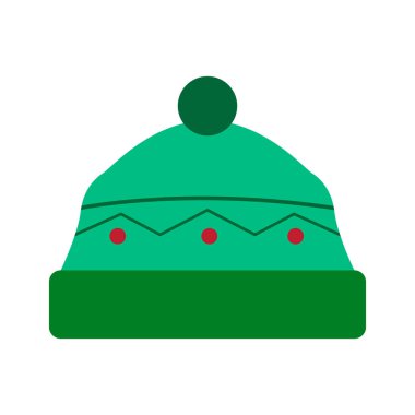 İzole kış şapka simgesi