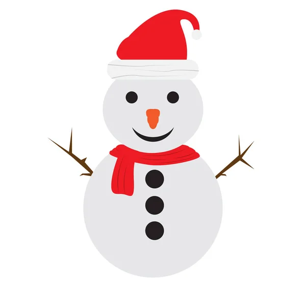 Ícone isolado do boneco de neve do Natal — Vetor de Stock