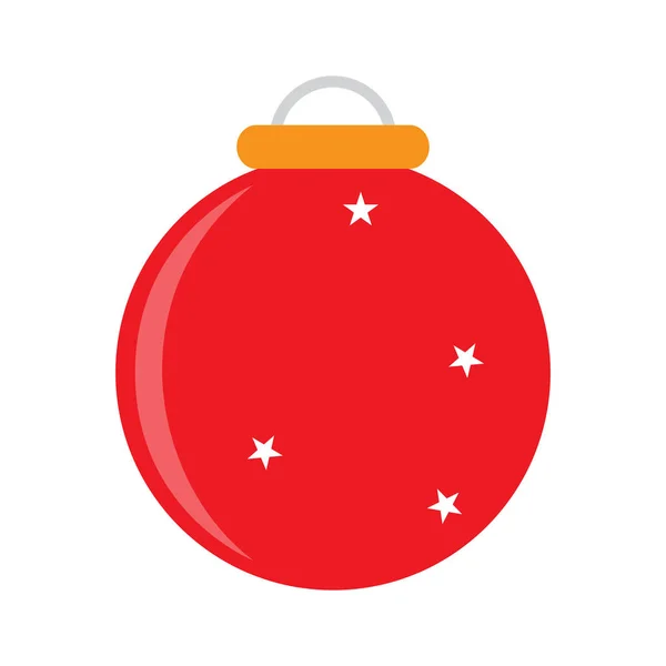 Isolato icona della palla di Natale — Vettoriale Stock