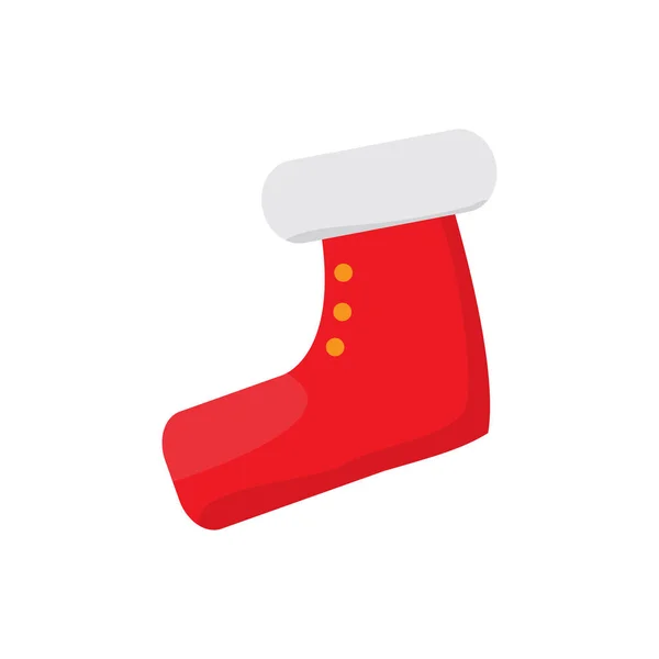 Icono aislado calcetines de invierno — Vector de stock