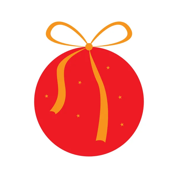 Geïsoleerde kerstbal pictogram — Stockvector