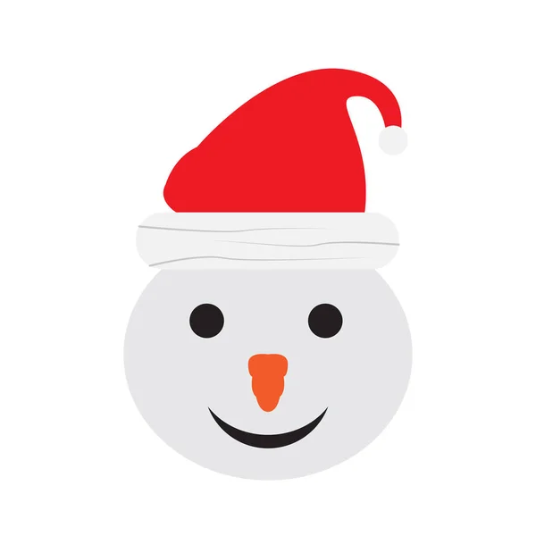 Isolated christmas snowman avatar — Stock Vector