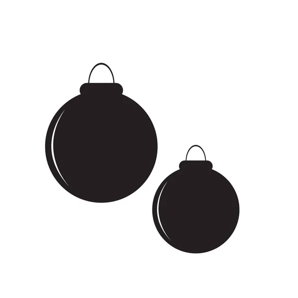 Isolé icône de boule de Noël — Image vectorielle