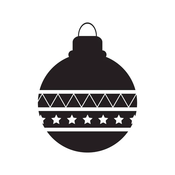 Isolato Icona Della Palla Natale Progettazione Illustrazione Vettoriale — Vettoriale Stock