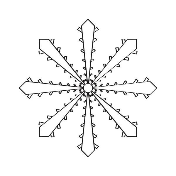 Icona del fiocco di neve isolato — Vettoriale Stock