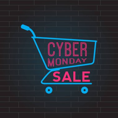 Neon cyber Pazartesi promosyon