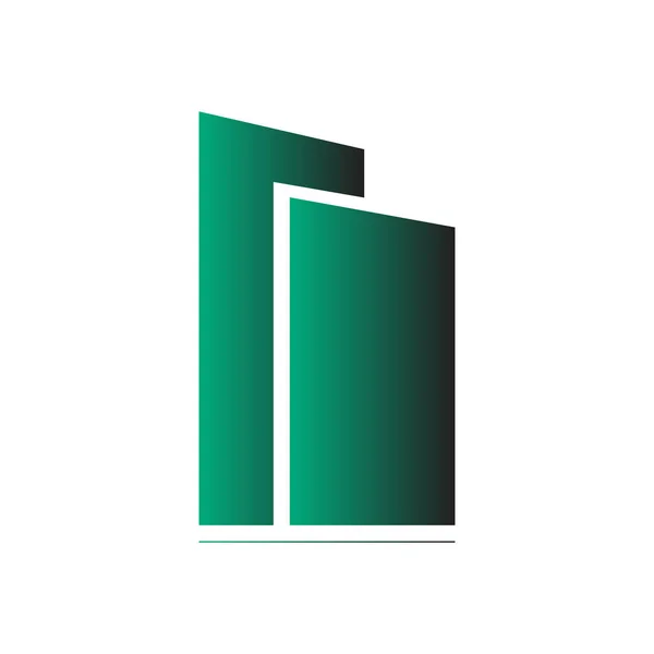 Logo aislado del edificio abstracto — Archivo Imágenes Vectoriales