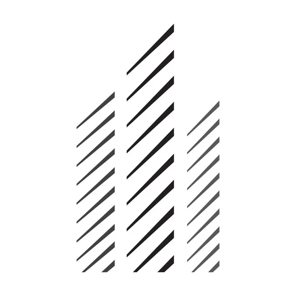Logo aislado del edificio abstracto — Vector de stock