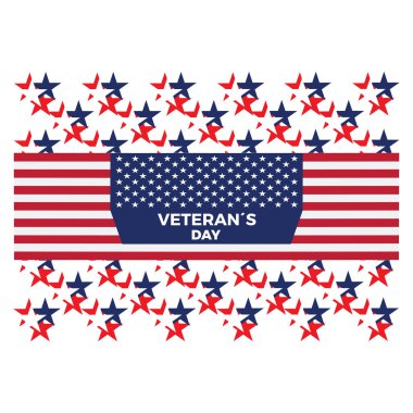 Amerika Birleşik Devletleri bayrağı ile kıdemli gün etiket