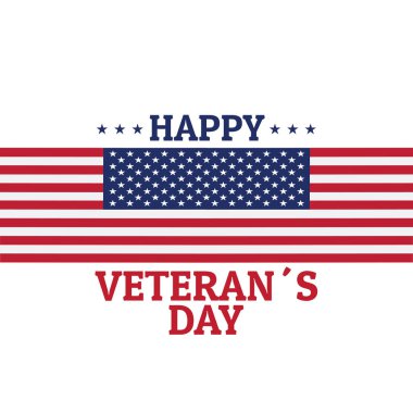 Amerika Birleşik Devletleri bayrağı ile kıdemli gün etiket