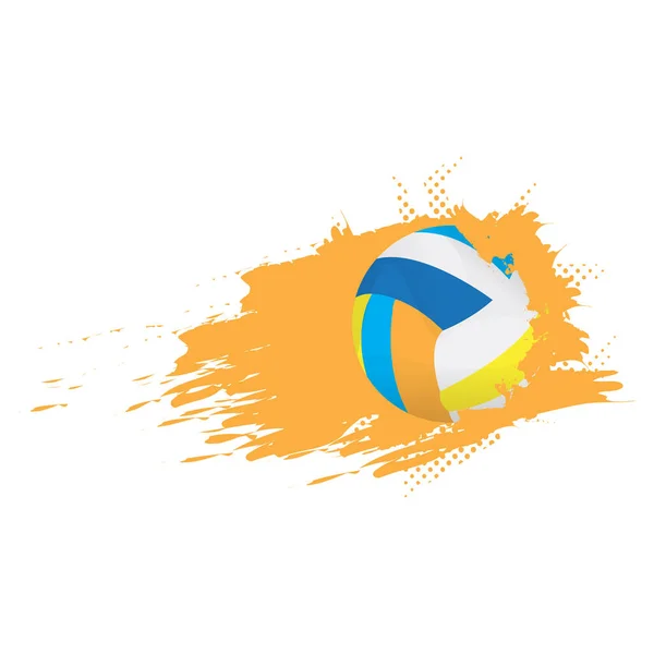 Volleyball ball icon with an effect — Stock Vector