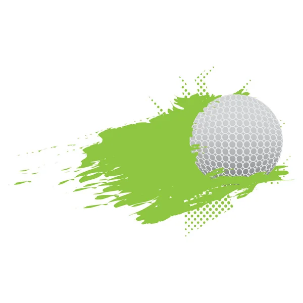 Golf topu simgesini bir etkisi ile — Stok Vektör